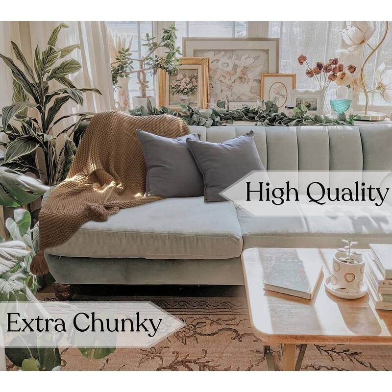 Organic Cotton Chunky Knit Oversized Throw Blankets, 50"X70"