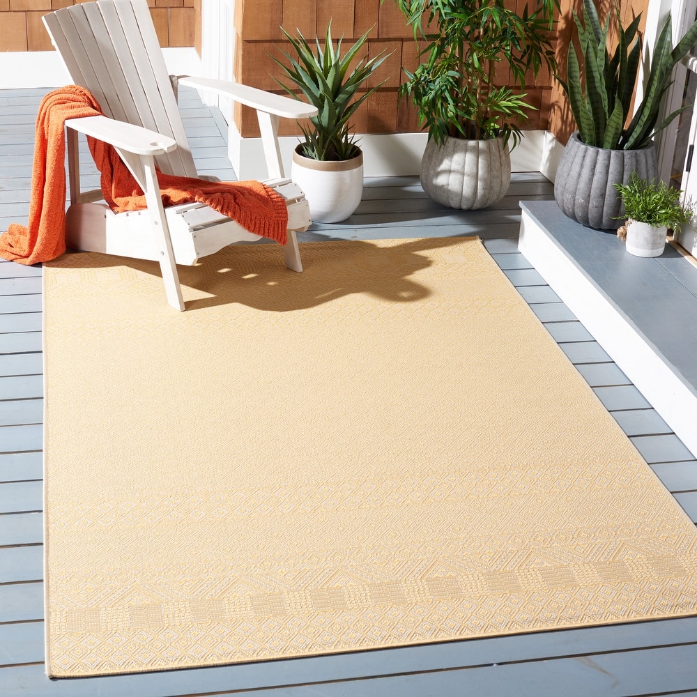 SAFAVIEH Courtyard Shikibu Indoor/ Outdoor Waterproof Patio Backyard Rug