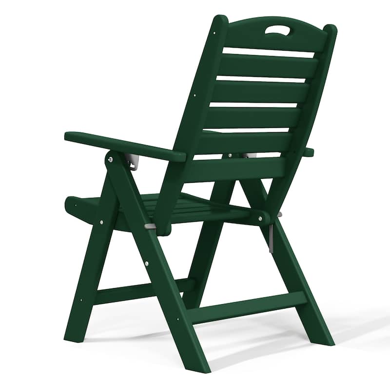 Laguna Foldable Highback Patio Dining Chair with Adjustable Recline Feature