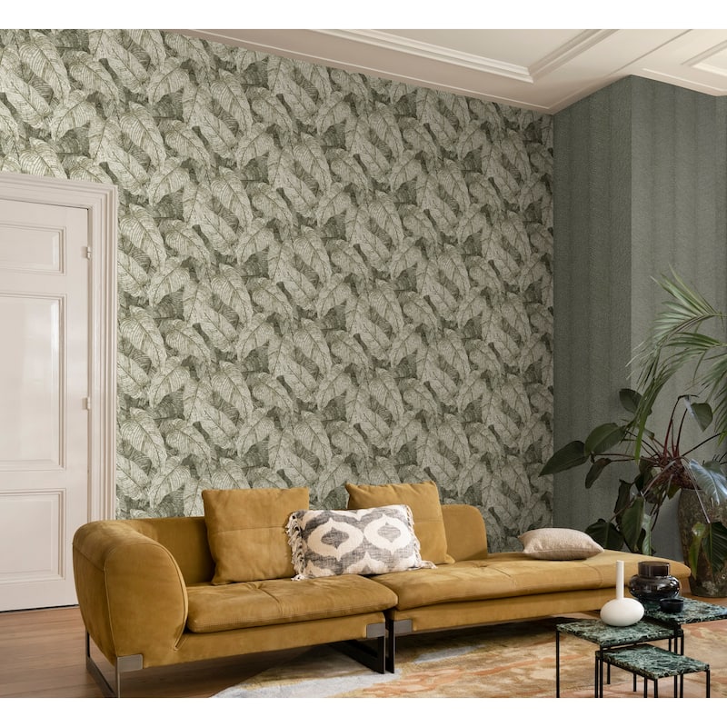 Rasch Galner Moss Leaves Wallpaper