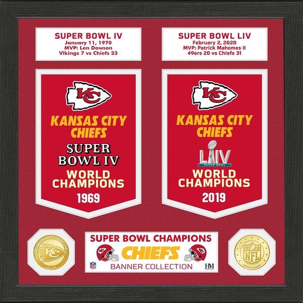 Shop Kansas City Chiefs Super Bowl Banner Collection Bronze Coin Photo Mint 13x13 Overstock 32080648