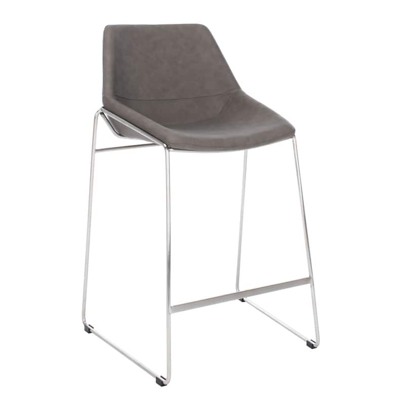 SAFAVIEH Essyllt Mid-Century Modern Counter Stool - 25" W x 22" D x 39" H - 25Wx22Dx39H