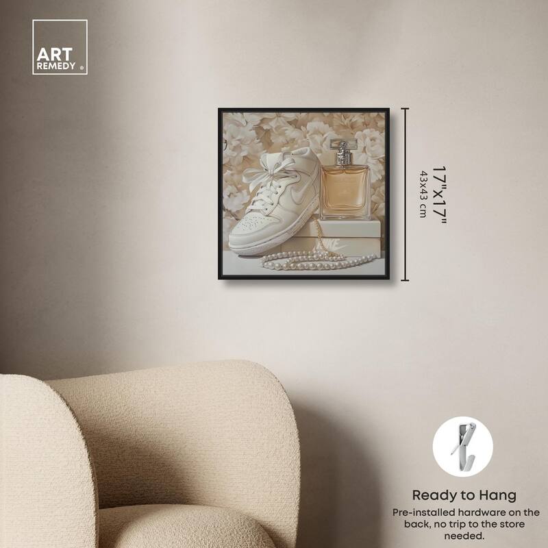 White Sneakers and Pearls Canvas by Art Remedy