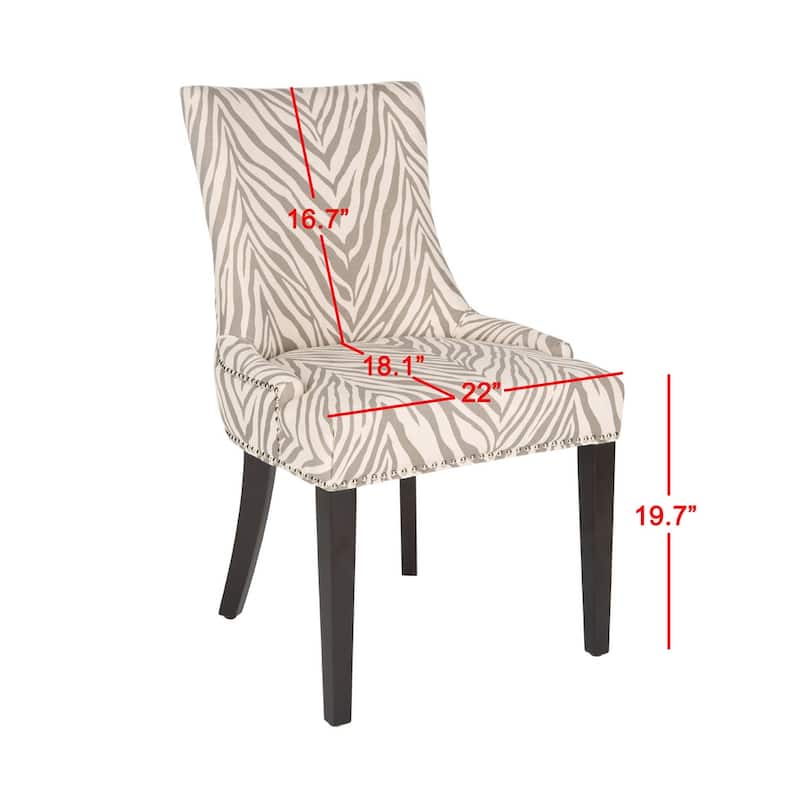 SAFAVIEH Katelyn Grey Dining Chair (Set of 2) - 22" x 24.8" x 36.4" - 22Wx25Dx36H