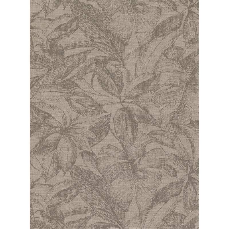 Simone Light Brown Tropical Wallpaper