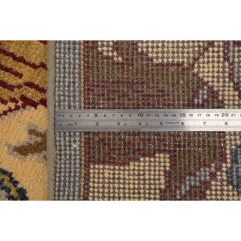 Hand Knotted Oriental 100% Wool Carpet Traditional All-Over Yellow & Gold Ziegler Area Rug - 9' 11'' X 8' 2''