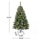 preview thumbnail 15 of 19, 4.5-ft Spruce Pre-Lit or Unlit Artificial Christmas Tree with Glitter Branches Red Berries Pinecones by Christopher Knight Home