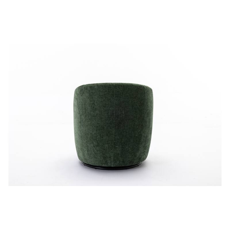 Chenille Fabric Swivel Accent Armchair Barrel Chair