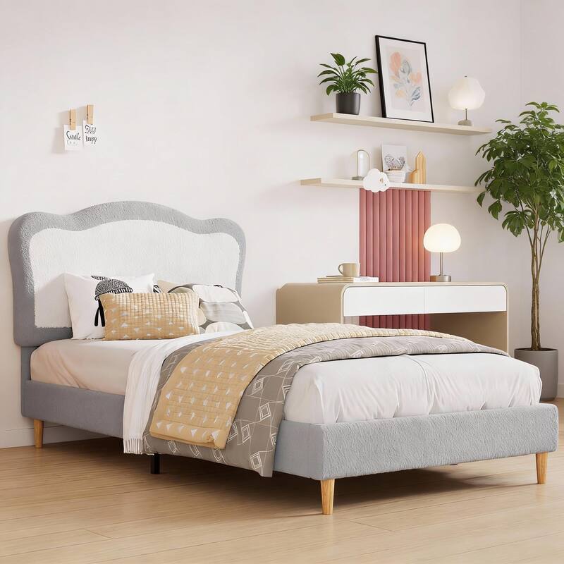 Upholstered Bed Frame, with Headboard & Footboard
