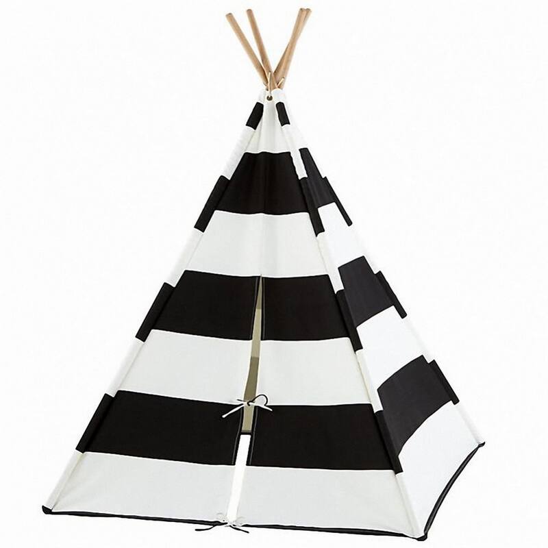 Natural Cotton Canvas Teepee Tent for Kids Indoor & Outdoor Use