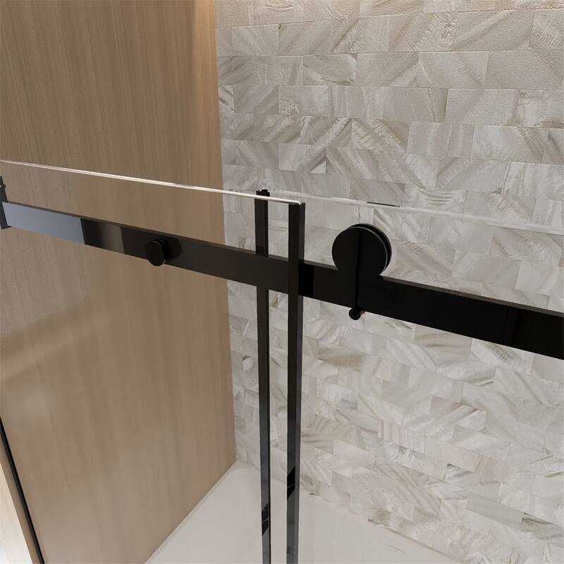 Frameless Single Sliding Shower Door 56-60 "W x 60" H,1/4 "(6 mm)