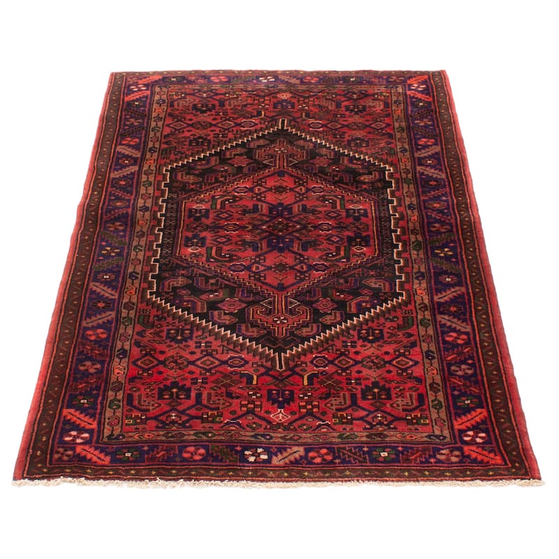 ECARPETGALLERY Hand-knotted Andelz Red Wool Rug - 4'7 x 7'1