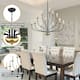 12-Light Candlestick Hanging Linear Chandelier Lighting 3-Tier Ceiling Light Fixture for Kitchen Island