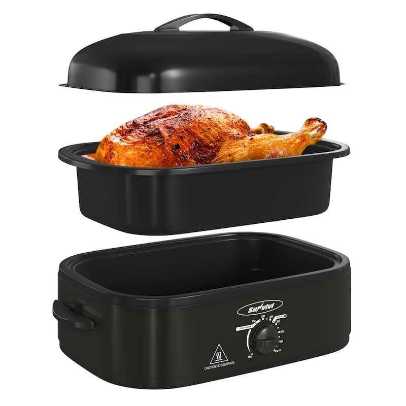 14-Quart Electric Roaster Oven with Self-Basting Lid