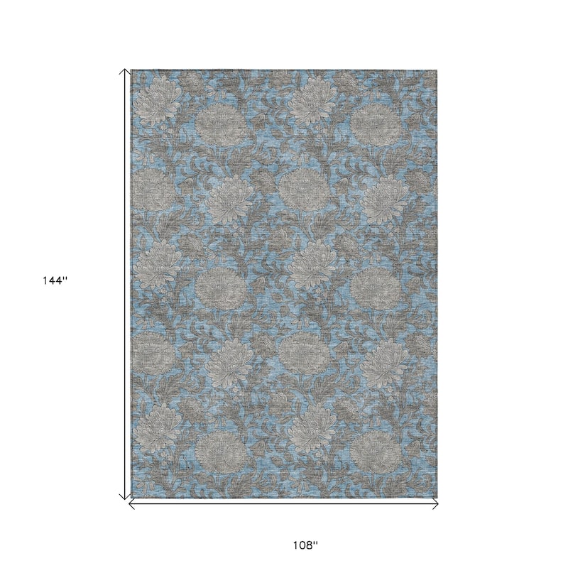 HomeRoots Floral Transitional Rectangle Outdoor Rug