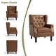 preview thumbnail 27 of 27, Set of 2 Vegan Leather Upholstered Button Tufted Accent Chair