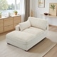 preview thumbnail 50 of 174, 41" W Plush Corduroy Chaise Lounge with Pillows