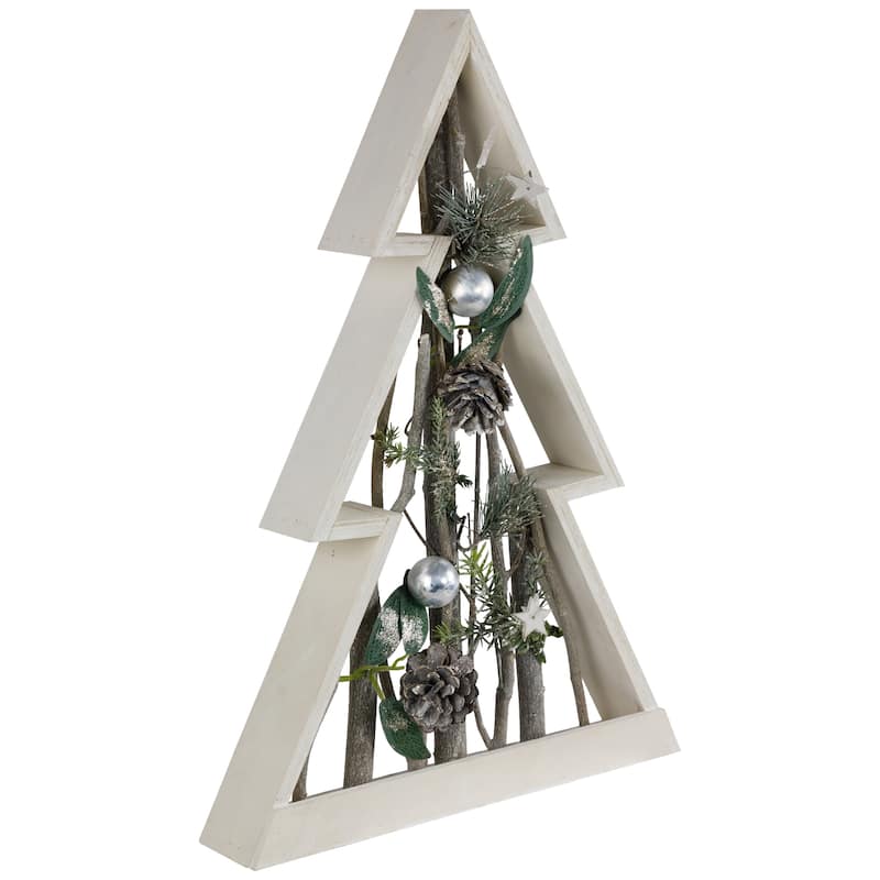 Stars and Pinecones Christmas Tree Tabletop Decoration - 17.5"