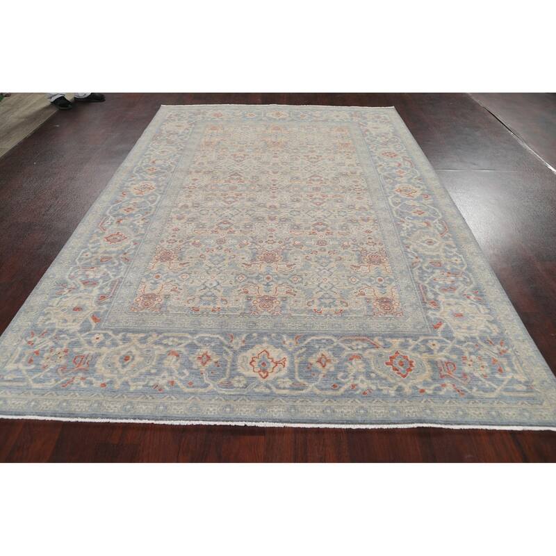 Geometric Traditional Ziegler Turkish Wool Area Rug Decorative Carpet - 6'7" x 9'10"