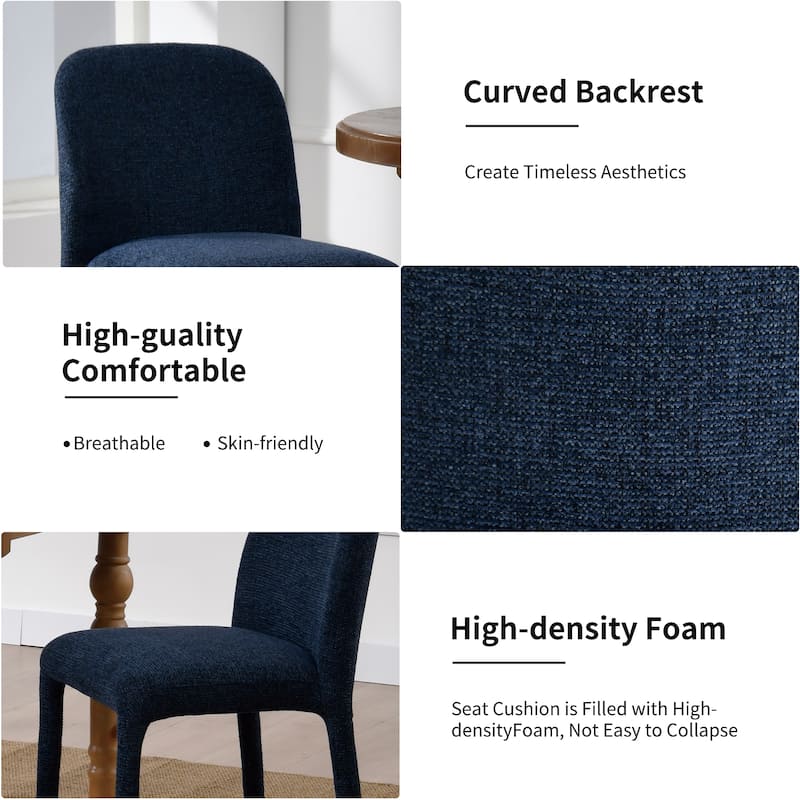 Modern 18" W Upholstered Dining Chair Fully Assembly Design Iron Legs