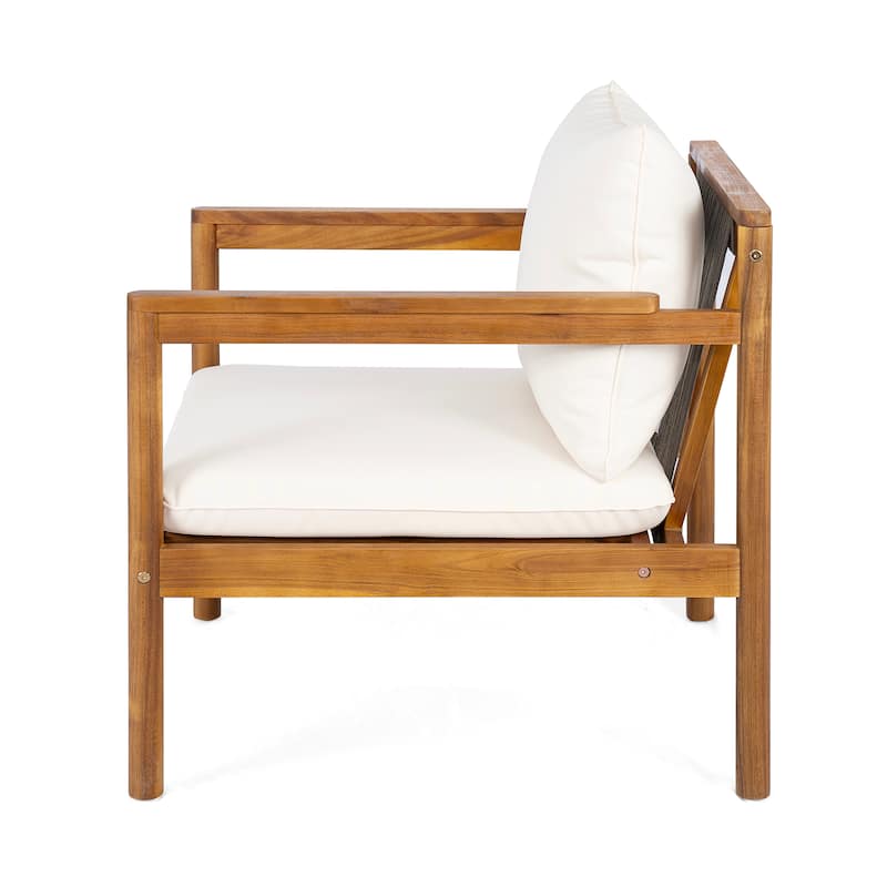 Christopher Knight Home- Elk Acacia Wood Outdoor Chat Set