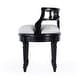 preview thumbnail 5 of 6, Hathaway 22.5 in. W Oval Upholstered and Wood Traditional Vanity Seat