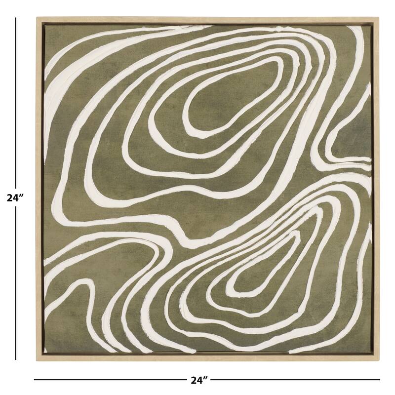 SAFAVIEH Home Oyster Bar 24-inch Ivory/Olive Green Framed Wall Art - Ivory/Olive Green