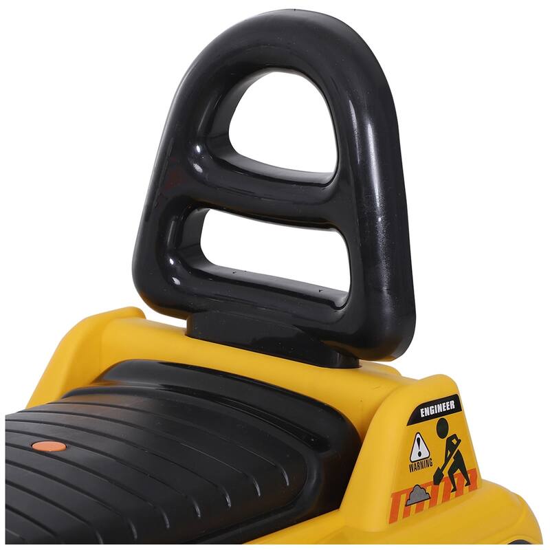 3-in-1 Ride-On Bulldozer Toy for Toddlers with Functional Shovel and Wheels Under-Seat Storage - 31.5" L x 10.5" W x 15.25" H