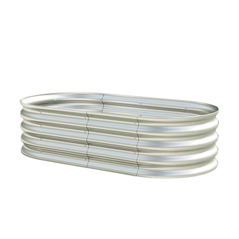 2Pcs 4x2x1ft Galvanized Planter Raised Garden Beds