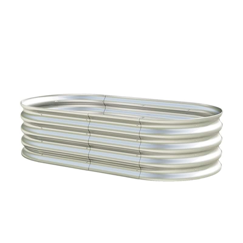 6x3x1ft Galvanized Planter Raised Garden Beds