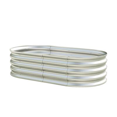 GDFStudio - Lucas Heavy-Duty Galvanized Raised Garden Bed Kit for Outdoor Vegetables, Flowers, and Herbs
