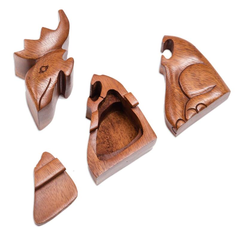 Novica Handmade Lead The Charge Decorative Wood Puzzle Box