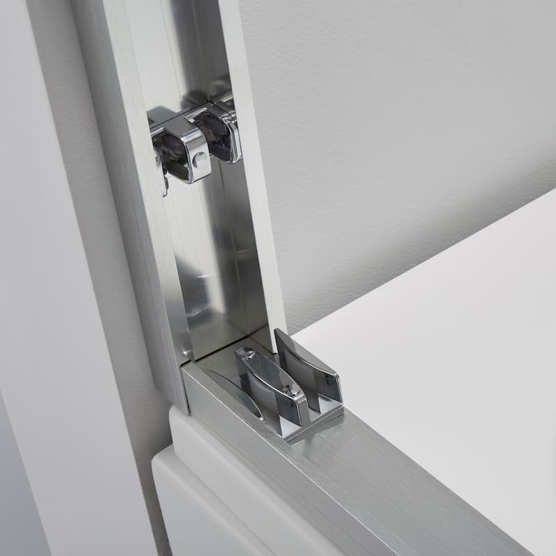 Brescia 60" W x 76" H Sliding Framed Shower Door in Brushed Nickel - 60" W x 76" H