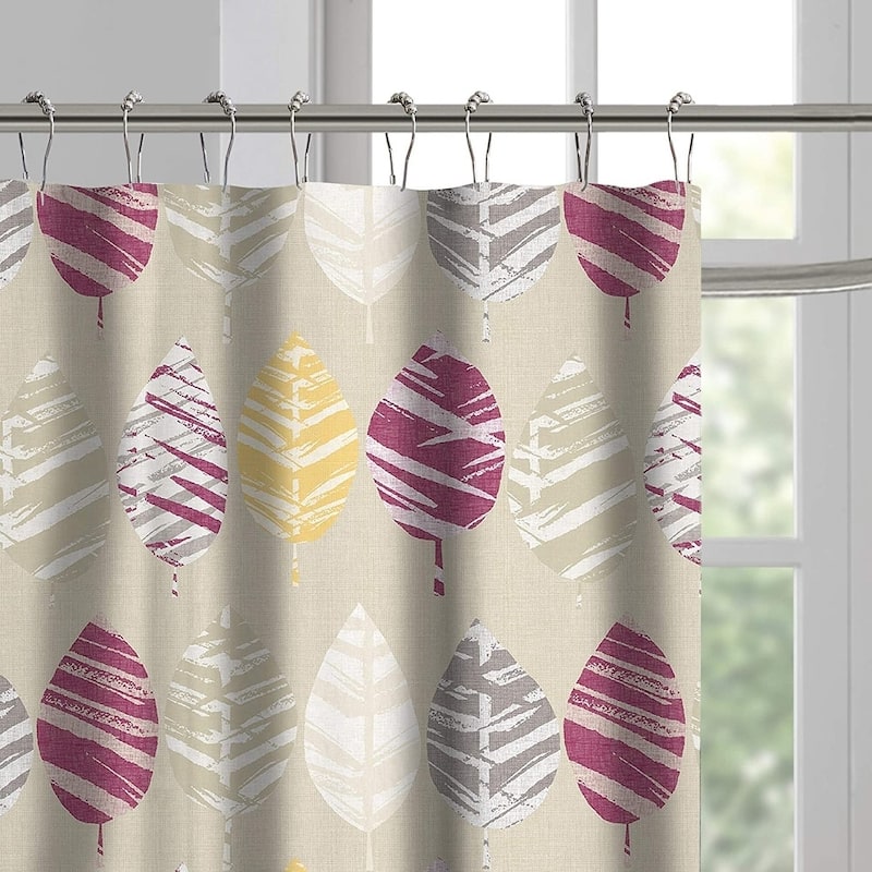 A1HC Water Repellent Printed Organic Cotton Shower Curtain 72"X72"