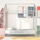 preview thumbnail 2 of 7, Kids Twin Metal House Bed Frame - Sturdy Platform Bed with Adjustable Height and Creative Playhouse Design