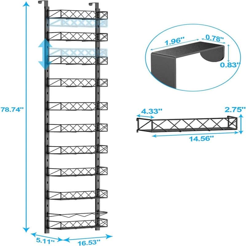 Over the Door Pantry Organizer - 6-Tier Pantry Organizers and Storage