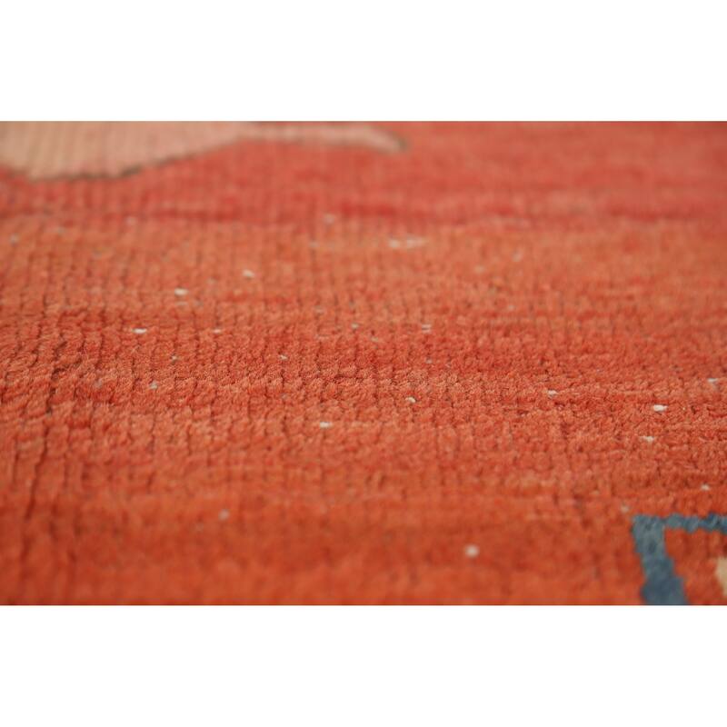 Hand Knotted Oriental 100% Wool Carpet Traditional Tribal Oranges & Rust Heriz (serapi) Area Rug - 15' 10'' X 11' 10''