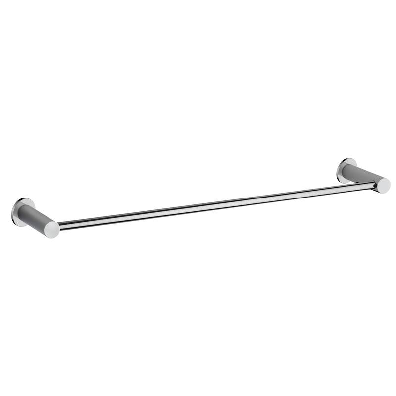 Round Collection 24" Wall Mounted Bathroom Towel Bar - Platinum/Chrome