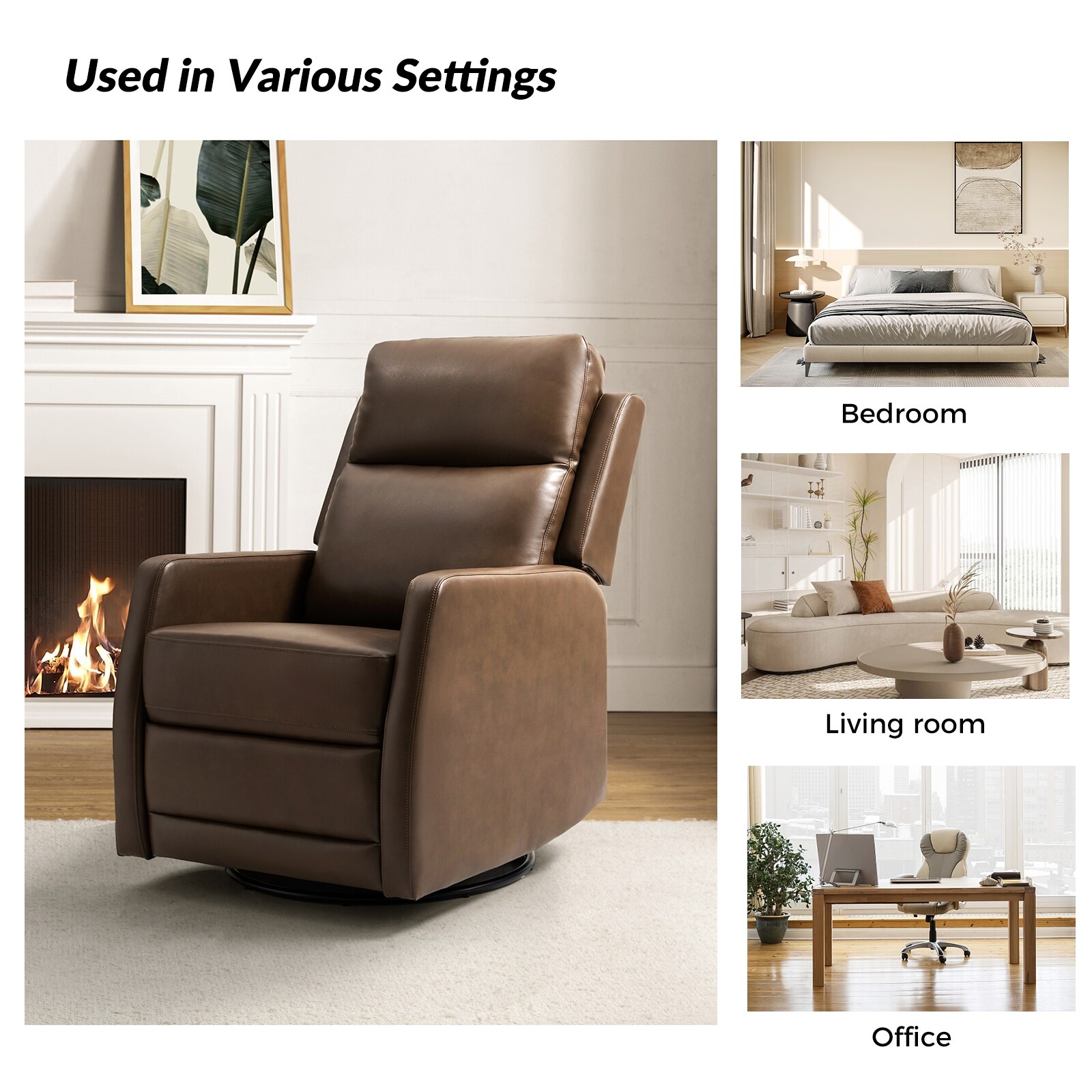 Sven leather swivel recliner price outlet