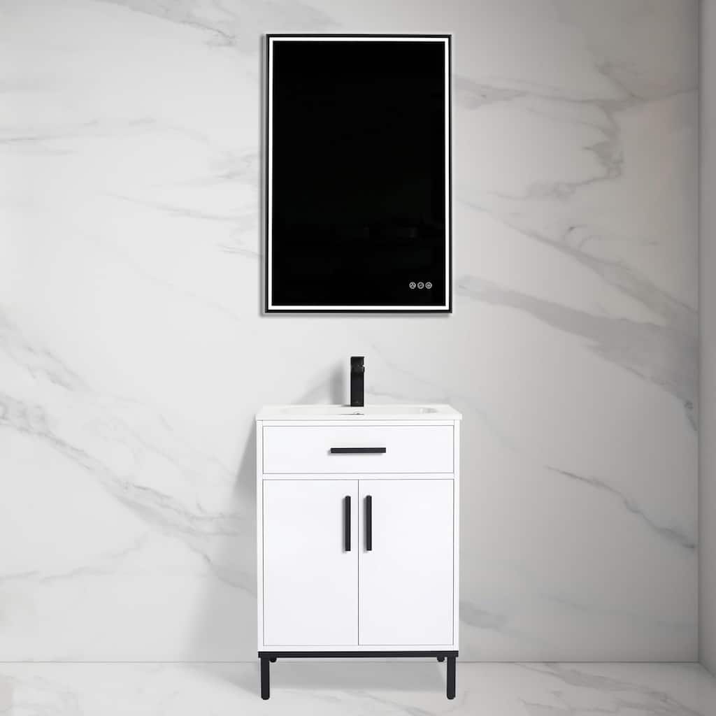 Blossom 24-Inch Freestanding Bathroom Vanity with SMC Sink