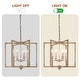 preview thumbnail 7 of 7, CurveCurio 24" Rustic Wood Chandelier with Candle-Style Light Base and 70" Adjustable Chain for Dining Room Elegance