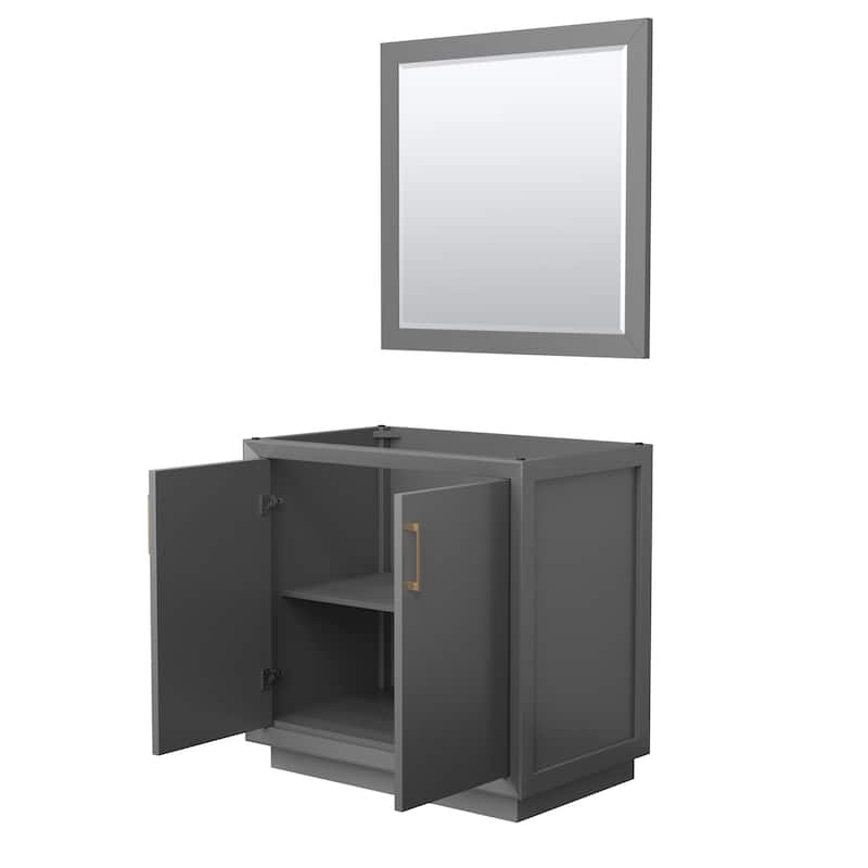 Strada 36-Inch Single Vanity Cabinet, 34-Inch Mirror
