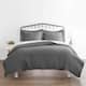 Becky Cameron Hotel Quality 3-Piece Oversized Duvet Cover Set - Grey - King - Cal King