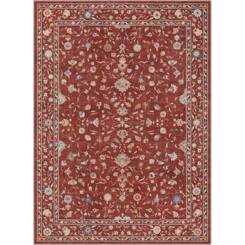 Well Woven Apollo Serapi Yazd Traditioal Floral Flat-Weave Area Rug