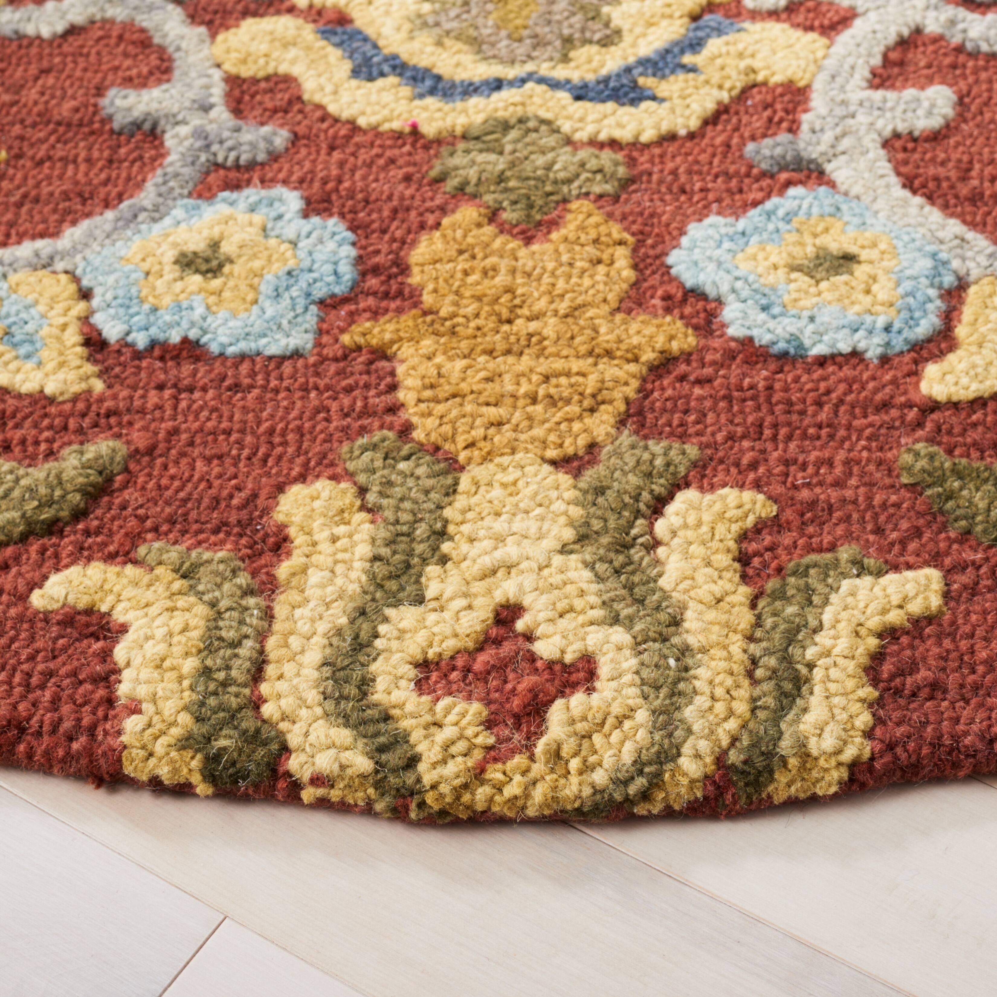 SAFAVIEH Fiorello Handmade Blossom French Country Wool Area Rug On