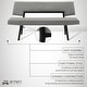preview thumbnail 11 of 14, Channell Mid-Century 63" Upholstered Wood Entryway Dining Bench