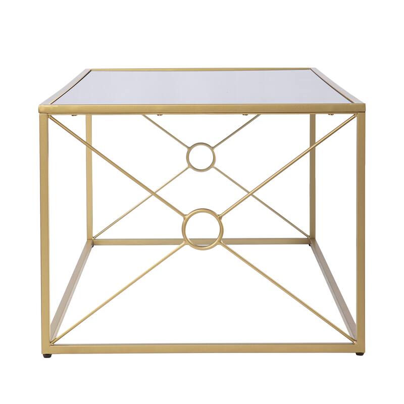SEI Furniture Lanfranco Transitional Gold Metal Coffee Table