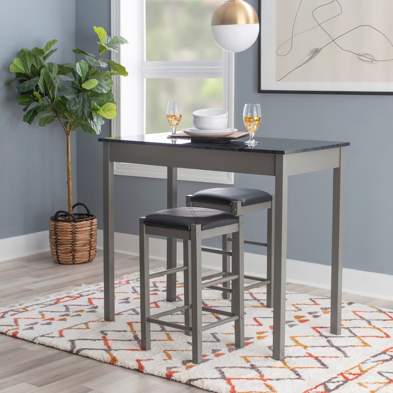 Speakeasy 3-piece Dinette Set - Grey