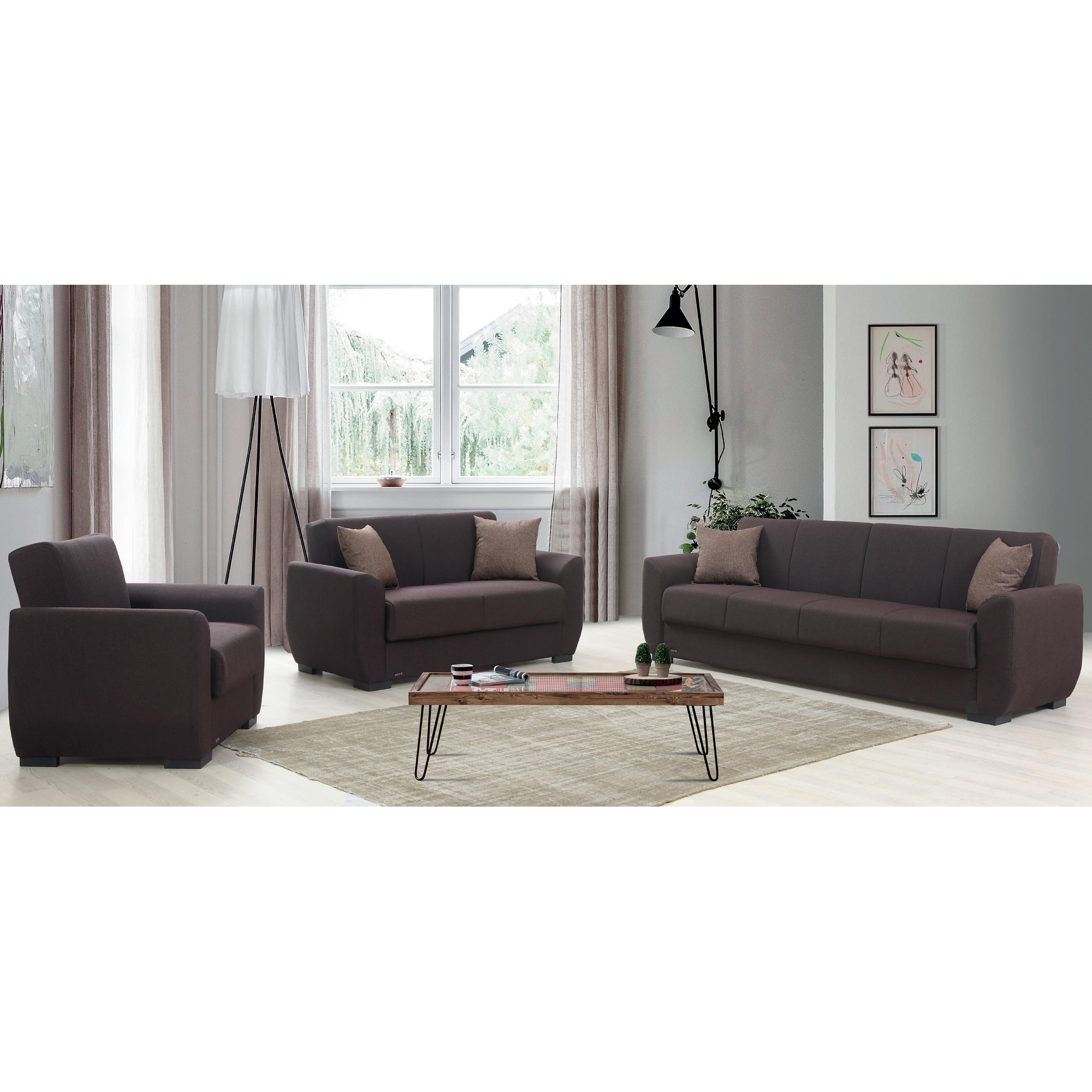 Dark brown discount sleeper sofa