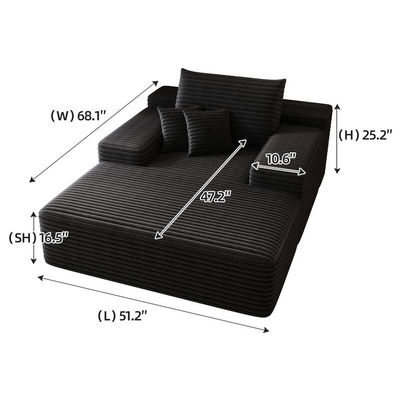 Nebula Oversized Upholstered Sofa Bed, Upholstered Sleeper Cloud Sofas Couches for Cozy Reading and Relaxation